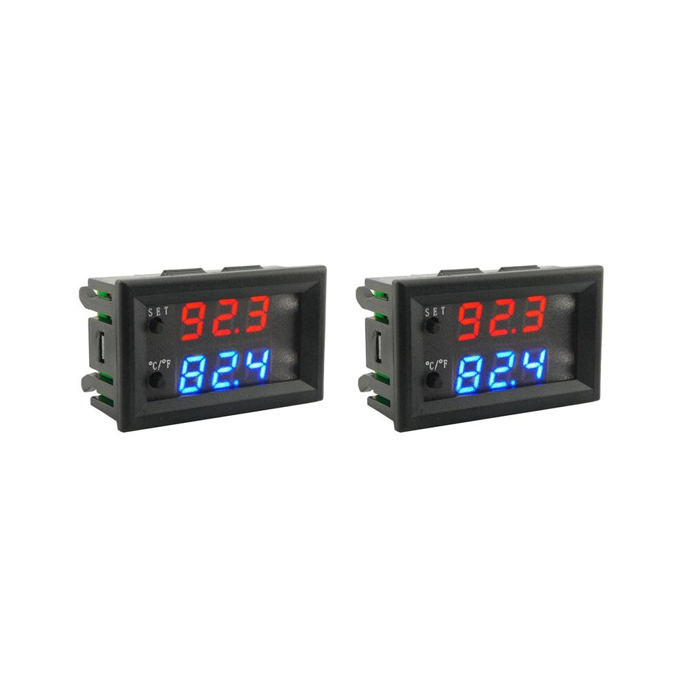 2X W2809 12V Ac110-220V Probe Digital Temperature Control Led Display Thermostat With Heat/Cooling Control 6034032723181