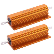 2X Oro Alluminio Placcati Resistore Resistenza di Potere 100W, 1 Ohm 1R