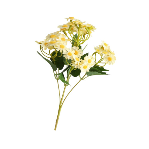Buchet de trandafiri artificiali, galben, din plastic, 1 buc. 1
