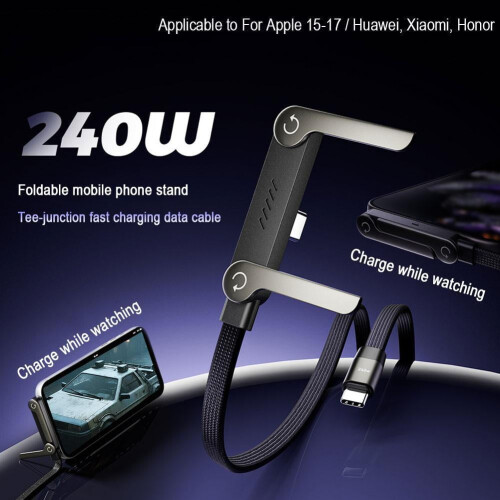 Onzichtbare houder USB-C-oplaadkabel 240W 2