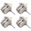 4X UHF Buchse SO239 Jack Bulkhead Solder RF Straight Connector, Silber 1