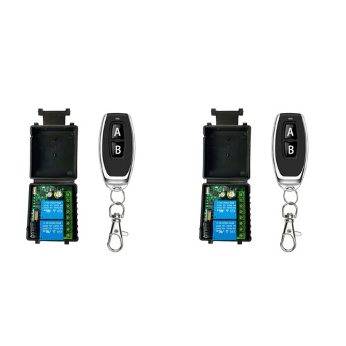 2X 433MHz RF Remote Control DC6V-30V 2CH RF Relay Remote Control  for Garage Door Motor Control 1