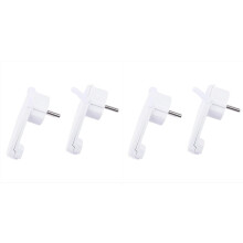 4 Pz Spina Schuko Angolata Bianca Spina Schuko Piatta Spina Schuko Piatta 250 V (16 A) Spina Schuko Piatta Spina Eu