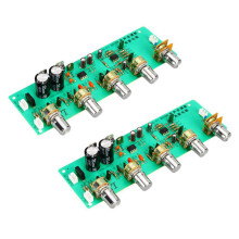 2X 2.0 HIFI AN4558 Audio Vorverstärker Bass Midrange Treble Balance Einstellbare Audio Vorverstärker Fertigstellung Karte mit Klang Regelung