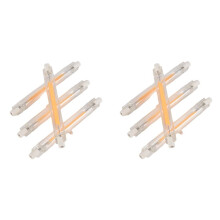 8x Hoge Vermogen 10W LED R7S COB Glazen Buis 118mm COB Gloeilamp AC220V LED Buis Vervangt Halogeenlamp Warm Wit