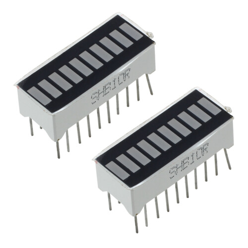 2X 10 Segment Rot LED Bar - Graph Anzeige
