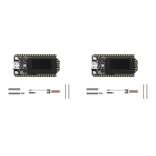 2X Heltec Meshtastic LoRa 32 V4 Dev-Board W/GPS ESP32 SX1262 0.96inch OLED Solar Powered LoRaWAN 28dbm 1