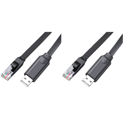 2X USB to RJ45 Console Cable RS232 Serial Adapter for Laptop Computer USB RJ45 8P8C Converter Console Cable 300cm 1