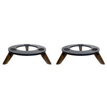 2X Solid Wood Base Thickened Nonslip Solid Wood Desktop Shock-Absorbing Audio Stand for Kardon Aura Studio