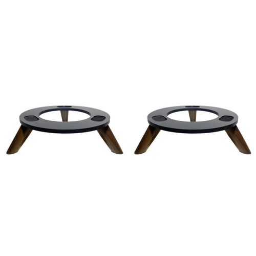 2X Solid Wood Base Thickened Nonslip Solid Wood Desktop Shock-Absorbing Audio Stand for  Kardon Aura Studio