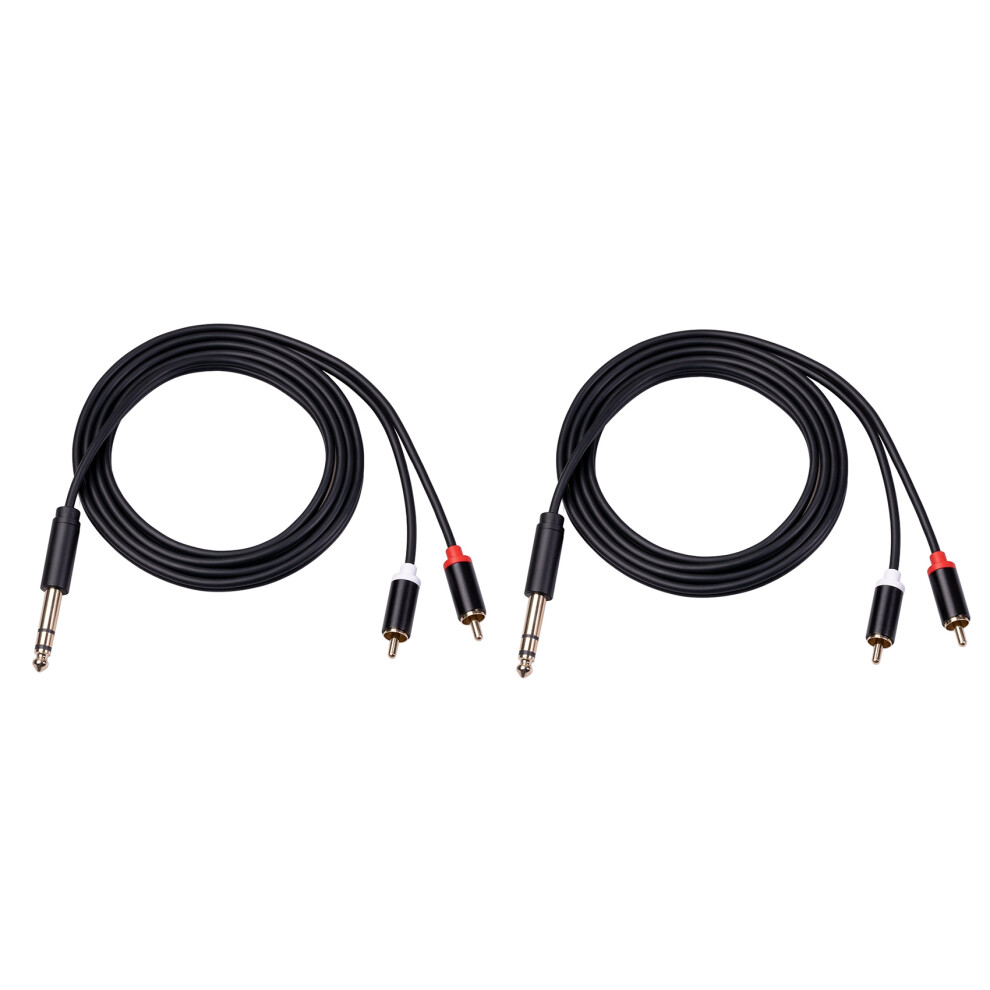 2X 6.35 Mm To 2Rca Cable, Rca Cable 6.35Mm Male To 2 Rca Male Stereo Audio Adapter Y Splitter Rca Cable -3 Meter 4713765888337