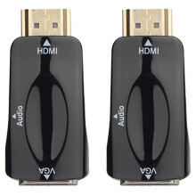 2X 1080 P Stecker Auf VGA Buchse Adapter Video Converter 3,5 mm Audio Ausgangskabel Hot Schwarz