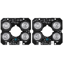 2pcs 4 Array IR LED Spot Light Infrared 4X IR LED Board for CCTV Cameras Night Vision (52mm Diameter)