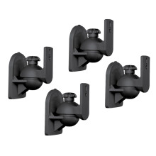 Universal Rotatable Speaker Wall Mount Stand Bracket 2 Pair Black
