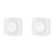 2X 6 i 1 Luftkvalitetsmonitor Tuya WiFi Air Housekeeper PM2.5/Formaldehyd/VOC/CO2/Temperatur/Fuktighetsdetektor