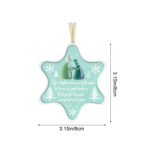 Acrylic Snowflake Friendship Pendant8cm 1
