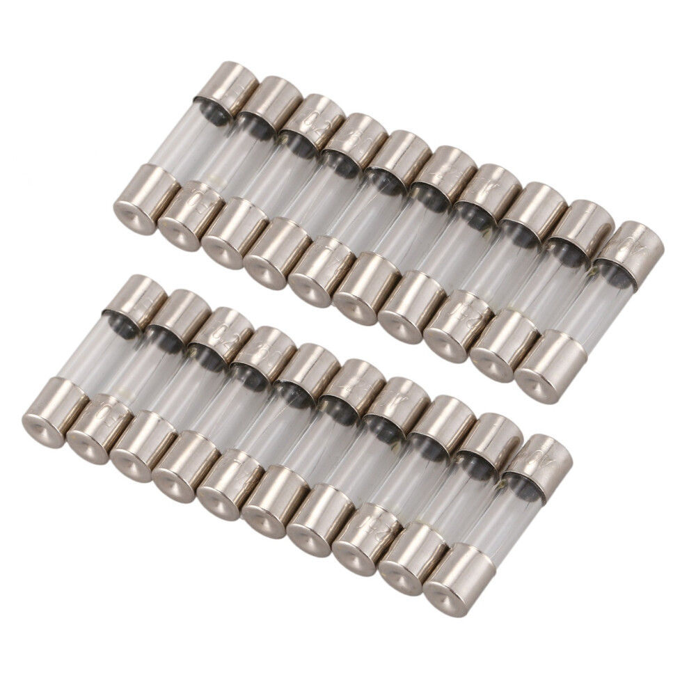 20Pcs 250V 0.2A 200Ma Quick Fast Blow Glass Fuses Tubes 5Mm X 20Mm 6131797870904