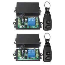 2X 12V 10A 1Ch Control Remoto Inalambrico Sistema Receptor Transmisor 2 Botones Control Remoto A Prueba de Agua 433 Mhz