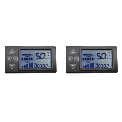 2X 24V/36V/48V S861 LCD Ebike Display Dashboard for Electric Bike BLDC Controller Control Panel(5PIN)