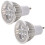 2X 4 LED GU10 Light Bulb 4W Cold White 85-265V 1
