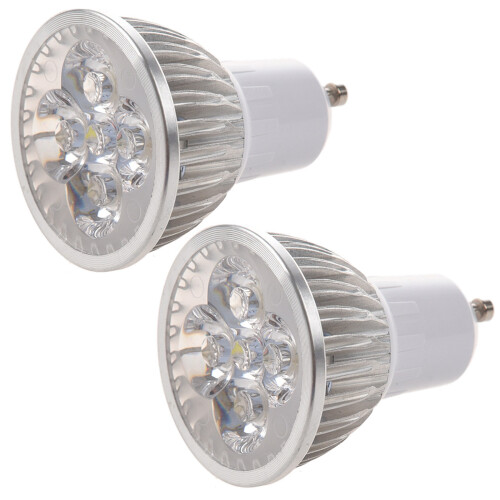 2X 4 LED GU10 Light Bulb 4W Cold White 85-265V