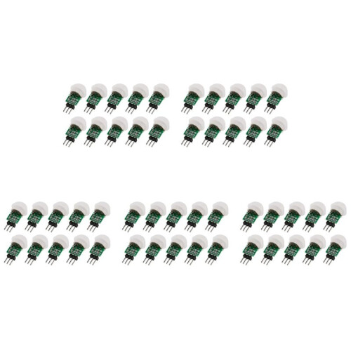 50Pcs AM312  Human Sensor Module IR Pyroelectric Infrared PIR Motion Sensor Detector Modules  2.7V to 12V