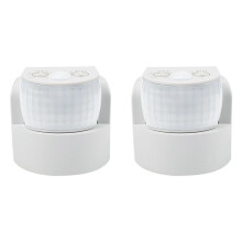 2X Waterproof Double Infrared Probe Motion Sensor IP65 AC 220V-240V PIR Motion Detector Automatic 120 White