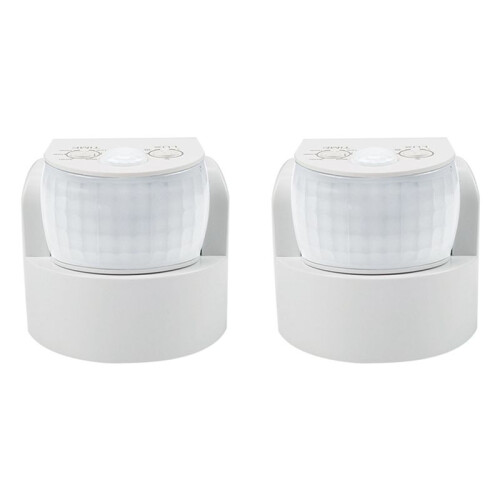 2X Waterproof Double Infrared Probe Motion Sensor IP65 AC 220V-240V PIR Motion Detector Automatic 120 White