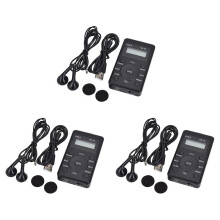 3X Bärbar Radio Minificka FM DAB+ Digital Display Stereomottagare LCD Inbyggt Batteri Hörlursstöd Kalender