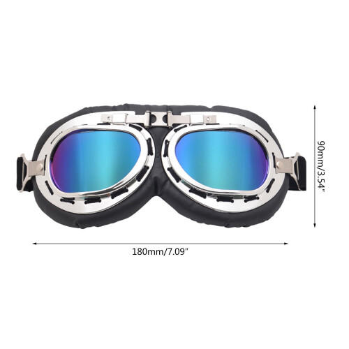 Motorcycle Goggles Vintage Leather Anti-Scratch Dust Proof 2