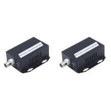 2Pcs Ethernet IP Extender over Coax HD Network Kit EoC Coaxial Cable Transmission Extender for Security CCTV Cameras(B)