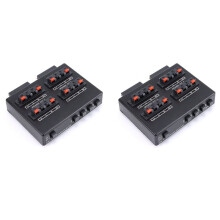 2X SP-24  2-in-4-OUT Stereo-Audio-Wahlschalter, Verstärker-Umschaltbox, Lautsprecher-Splitter