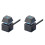 2X Computer  PC Motherboard External Start LED Light Power /OFF Square Button 2M Extension Cable Black 1