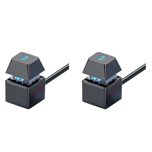 2X Computer  PC Motherboard External Start LED Light Power /OFF Square Button 2M Extension Cable Black