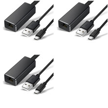 3X Micro-USB-Ethernet-Adapter 10/100 MBit/S für Fire TV Stick USB-zu-RJ45-USB-Netzwerkkarte für Chromecast Gen 2 1 Ultra