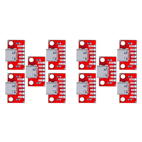 10 Stks/Partij USB Type-C Breakout Board Seriële Basic Breakout Vrouwelijke Connector Type PCB Converter Board