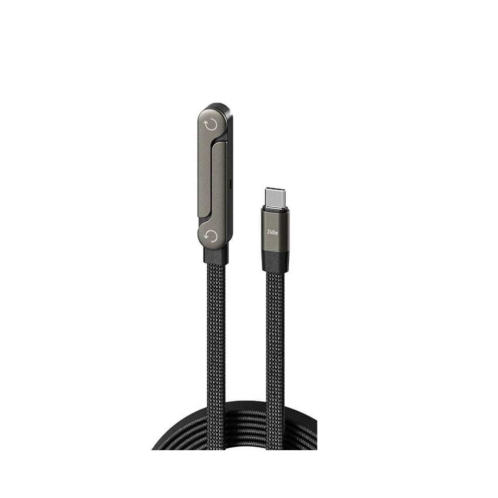 240W Hidden Holder Charger Cable With Stand, Fast Charging Foldable Phone Holder Data Cable For Gaming Office Travel 4711053371332