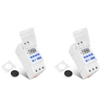 2X Programmable Digital Relay Timer Control AC 220V 16A Din Rail Mount TM919A Timer