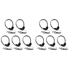 10 Stück Klassenzimmer-Kopfhörer, Kinderkopfhörer, 3,5 mm Audio-Headset für Schüler, Kinder, Kleinkinder, Teenager