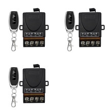 3X AC 220V 30A 1CH 433MHz Interruttore di Controllo Remoto Wireless RF Relè Ricevitore Trasmettitore Off/ per Lampada Apparecchio Elettrico