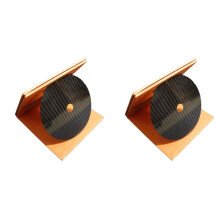 2X Hi-End-CD-Bandscheibenmatte Aus Kohlefaser, Tuning-Pad, HiFi-Audio-Plattenspieler, Anti-Schock-Stoßdämpfer, Vibration