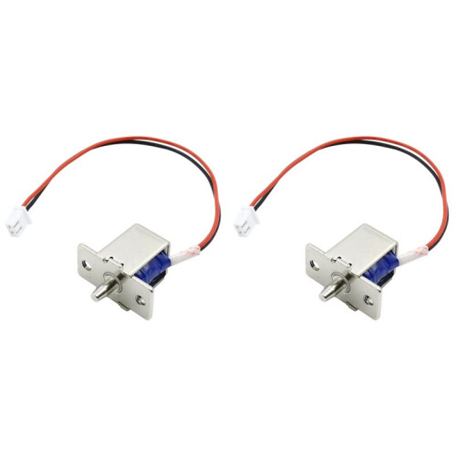 2X Electronic Bolt Lock Compact Solenoid Electromagnet Door Lock Concealed Installation for Secure Access DC12V-0.54A