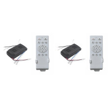 2X Universele Plafondventilator Afstandsbedieningsset, Laagspanning 50W Ventilator, Lichtdrivercontroller, 6-Snelheden en Timing Afstandsbediening