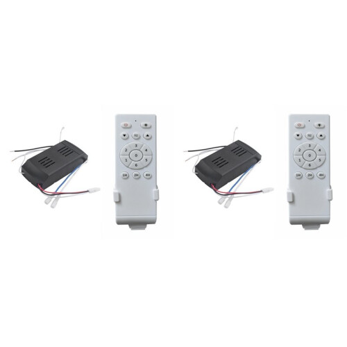 2X Universal Ceiling Fan Remote Control Kit Low Voltage 50w  Fan Light Driver Controller 6-Speed & Timing Remote