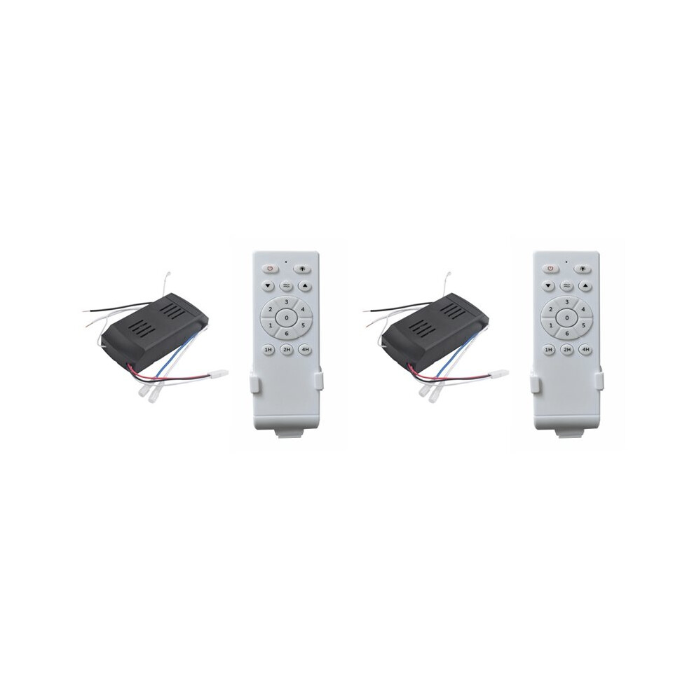 2X Universal Ceiling Fan Remote Control Kit Low Voltage 50W Fan Driver Controller 6-Speed & Timing Remote Light 4713997104021