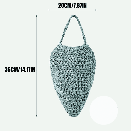 Handgehäkelter Wandkorb – Himmelblau, 36 cm 2