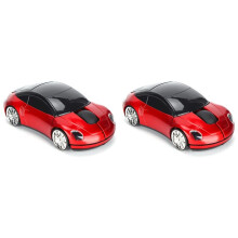 2X Draadloze Muis voor in de Auto Draadloze Muis in de Vorm van een Auto Ergonomische Optische Draadloze Muizen met USB-Ontvanger Muis voor Pc en