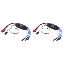 2X XXD Brushless 30A ESC 2-4S Electric Speed Controller with 5V 2A BEC for RC Multicopter Helicopter Airplane T Plug
