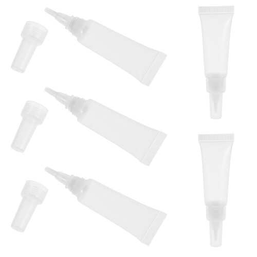 10Pièces Tubes Transparents Souples Finis Bouchon Vis 1