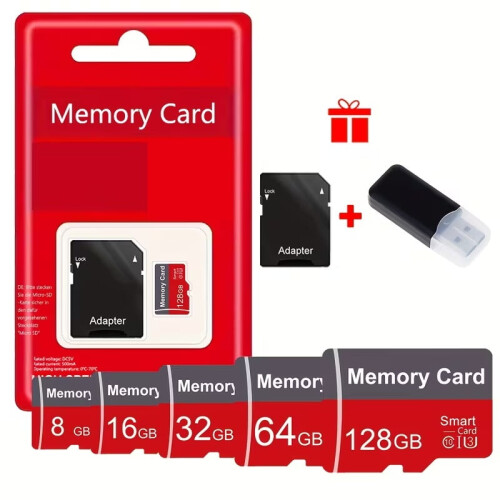 Micro TF Memory Card 1GB–128GB with Card Reader and 2